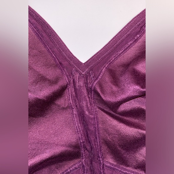 50G Wirefree Lace Purple Bra Mesh Pretty Sturdy 4 Hooks Softly Lined No Padding - Picture 7 of 10